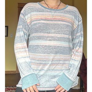 Free People Striped Long Sleeve Tee